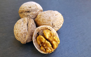 Walnut kernels and whole walnuts