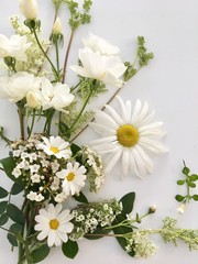 Bouquet fleurs blanches