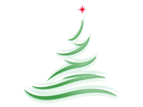 Symbol of the Christmas tree on a white background
