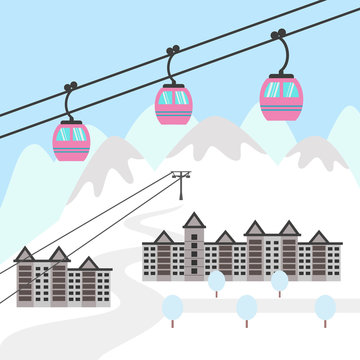 Ski resort icon.