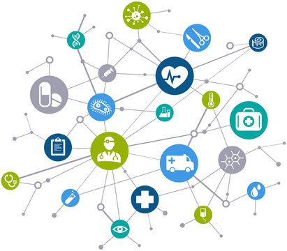 Interconnected healthcare concept