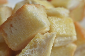 Toast with Sweetened Condensed Milk on White marble table.in cafe.