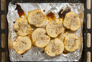 quince baked, healthy food, dietary dish