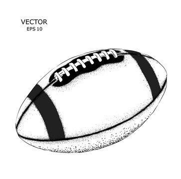 a rugby ball. vector illustration