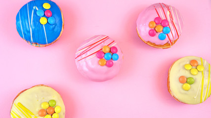 Pop Art Colourful Donuts and Bakery Goodies
