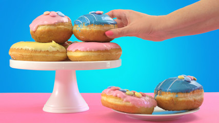 Pop Art Colourful Donuts and Bakery Goodies