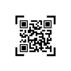 Sample Qr Code For Smartphone Scanning Icon Vector Illustration
