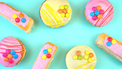 Fototapeta na wymiar Pop Art Colourful Bakery Goodies