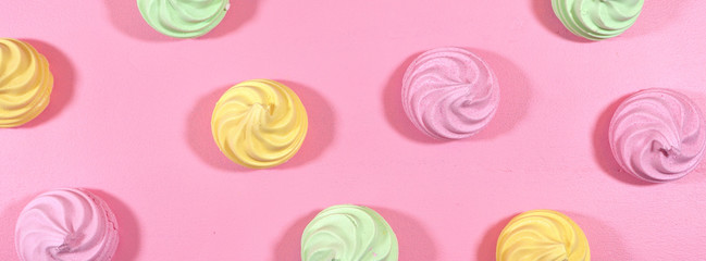 Pop Art Color style donuts and bakery goodies social media banner