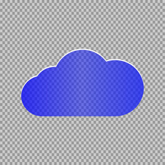 eps 10 vector storage cloud icon sign isolated on transparent background. Digital memory store device symbol. Computer, laptop, mobile, phone, notebook, tablet, smartphone gadgets memory depository