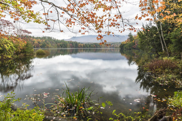 Fototapeta premium Calm Morning on Waterbury Reservoir