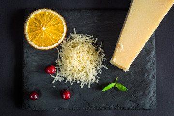 Grated parmesan cheese.