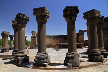 Fototapeta premium Ruins of Zvartnots Cathedral, Echmiadzin, Armenia