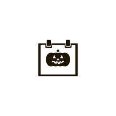 October 31st icon. flat design