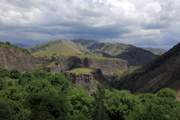 Fototapeta na wymiar Garni Gorge, below Garni village, Armenia