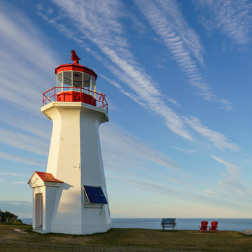 Lighthouse at Cap Gaspe of Forillon National Park, Quebec