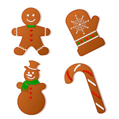 Christmas cookies, decorative set for design on a white background