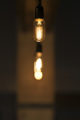 Vintage light bulbs with glower filament.