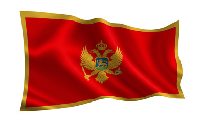 Montenegro flag. A series of 