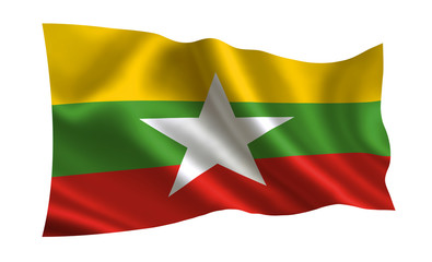Myanmar flag. (A series of flags of the world.) 