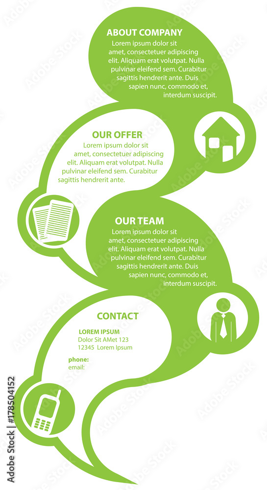 Poster abstract infographic background for introduce company