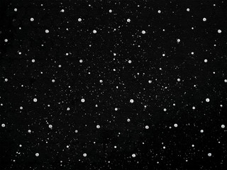 White Polka dot abstract on black background illustration