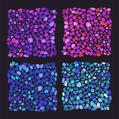 Color glass. Mosaic.Stained-glass window
