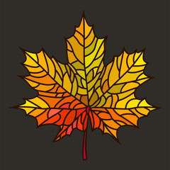Mosaic maple leaf