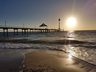 Sunny afternoon at brighton jetty South Australia