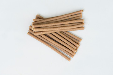 snack for dog on white background