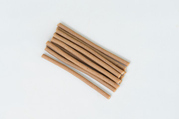 snack for dog on white background