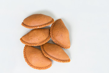 snack for dog on white background