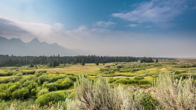 TL Grand Teton Blacktail Pond Overlook during summer in the Tetons