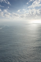 海　夕暮れ　曇る 