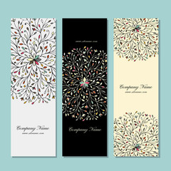 Banners collection, floral mandala design