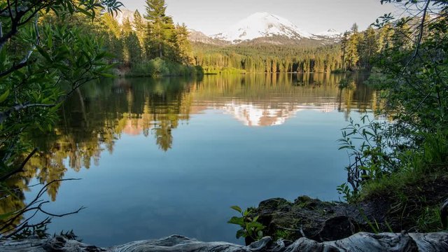 TL Lassen Sunset Over Manzanita Lake