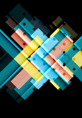 Color arrows on black background