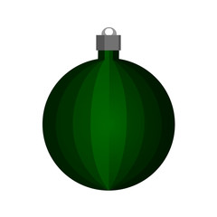 green Christmas ball isolated on white background
