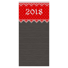 2018 knitted wooden card