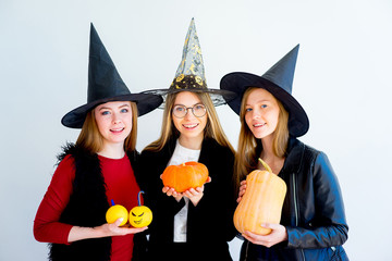 Girls celebrating halloween