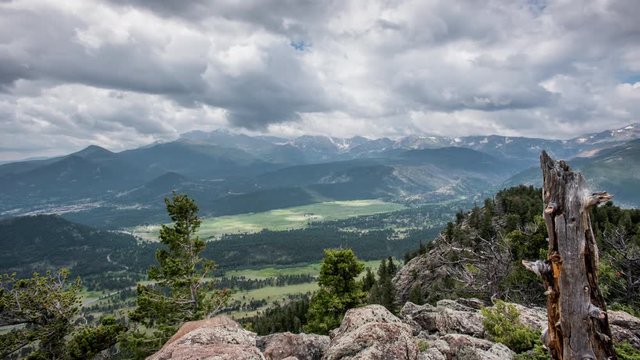 TL Rocky Mountain Deer Mountain Overlook of Estes park and valley
