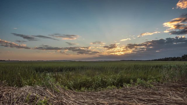 Time Lapse of Savannah Marsh Sunrise near Tybee Island