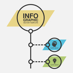 Vector infographic template for diagram, graph, presentation, chart, business concept with 2 options.