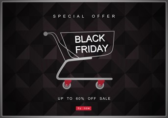 Black Friday, Big Sale, creative template on flat design