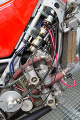 Fototapeta premium Motorcycle engine close-up