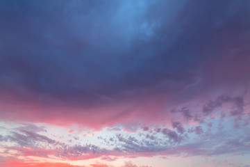incredible sky at sunset / landscape background of clouds the modal time