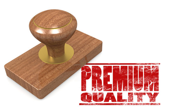 Red premium quality wooded seal stamp