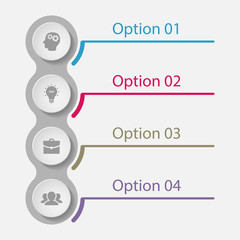 Vector infographic template for diagram, graph, presentation, chart, business concept with 4 options.
