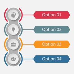 Vector infographic template for diagram, graph, presentation, chart, business concept with 4 options.