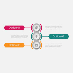 Vector infographic template for diagram, graph, presentation, chart, business concept with 3 options.